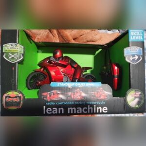 The Black Series LEAN MACHINE Radio Remote Control Racing Red Motorcycle Toy